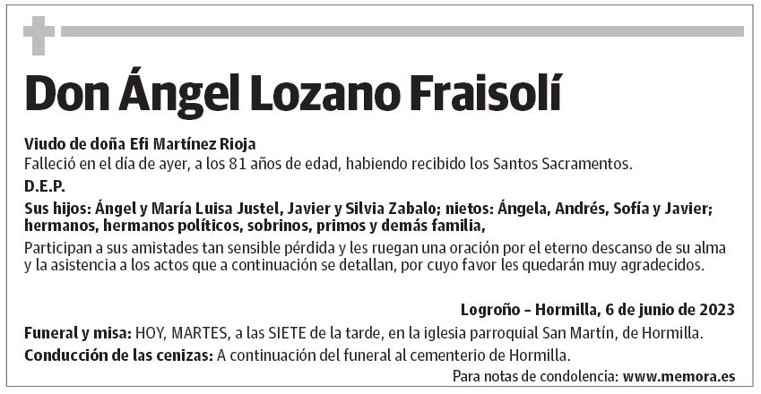 Don Ángel Lozano Fraisolí