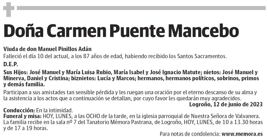 Doña Carmen Puente Mancebo