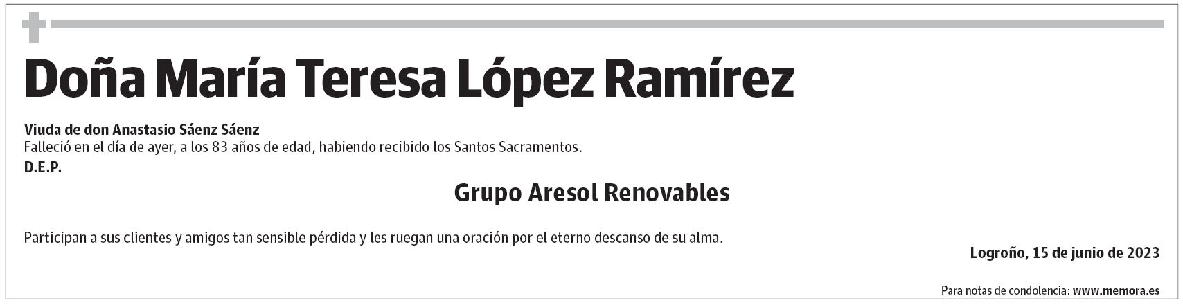Doña María Teresa López Ramírez