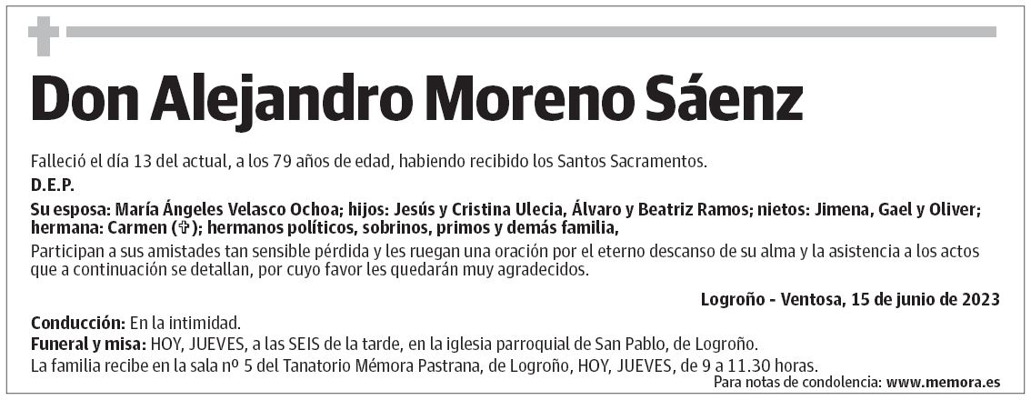 Don Alejandro Moreno Sáenz