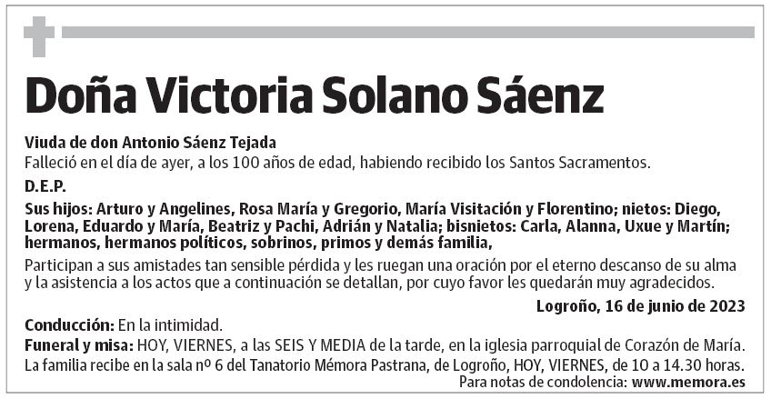 Doña Victoria Solano Sáenz
