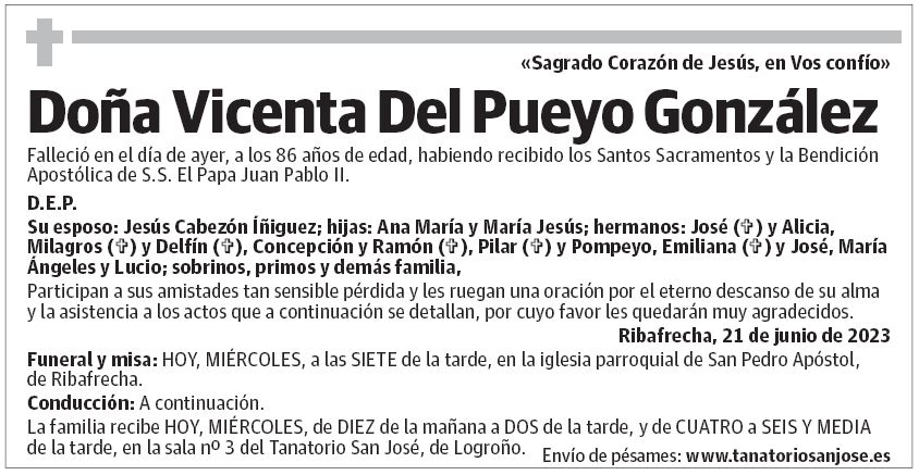 Doña Vicenta Del Pueyo González