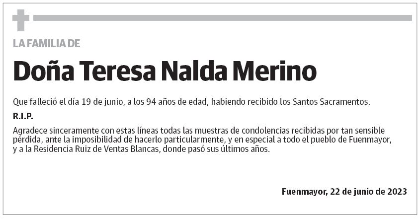 Doña Teresa Nalda Merino