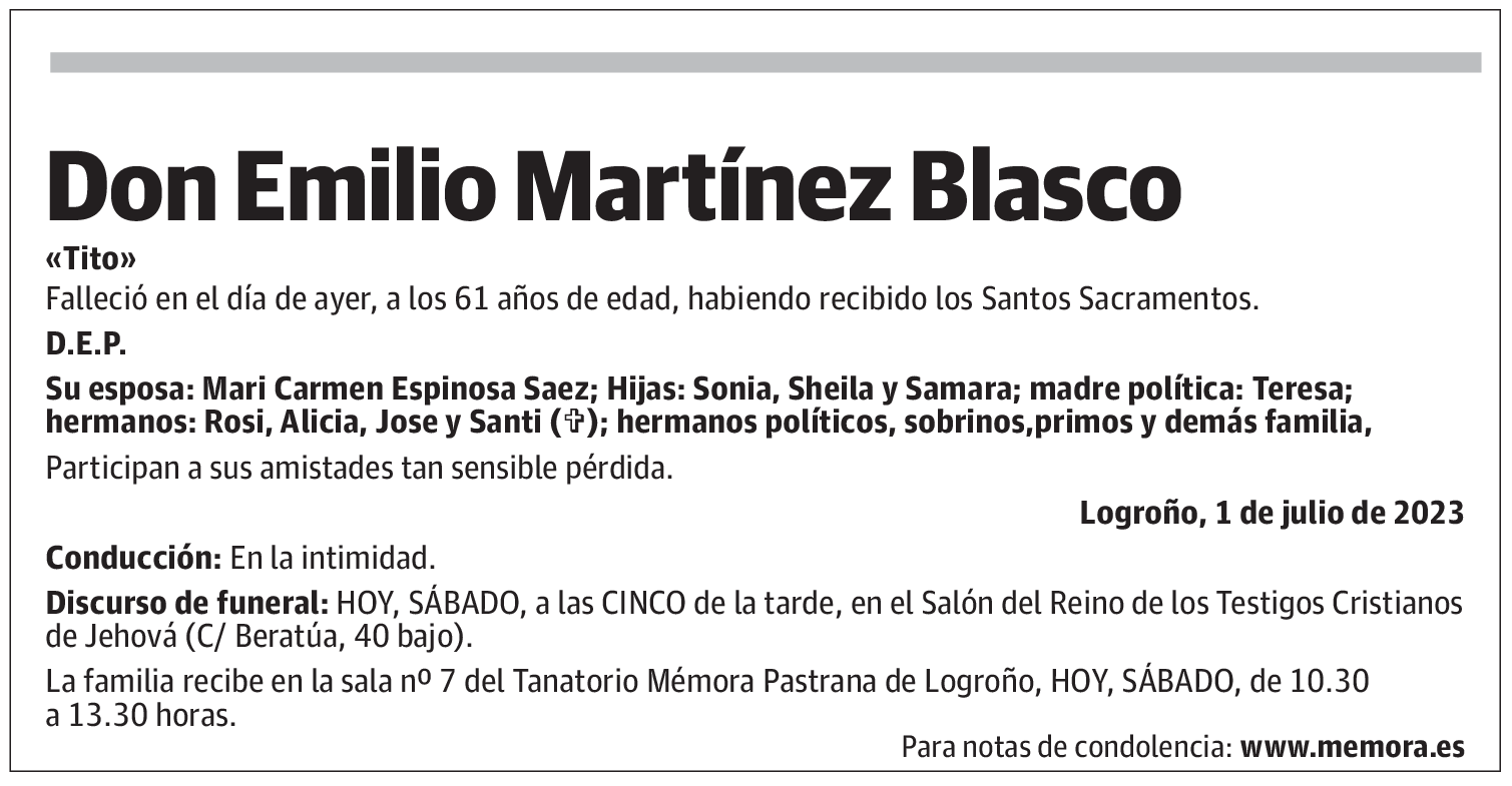 Don Emilio Martínez Blasco