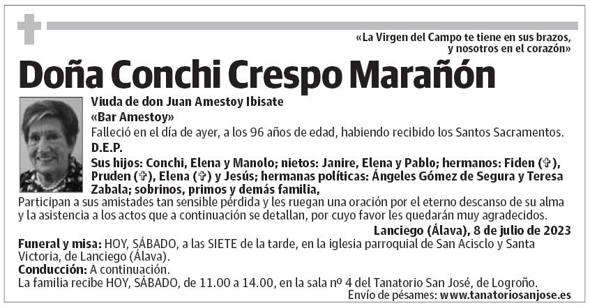Doña Conchi Crespo Marañón