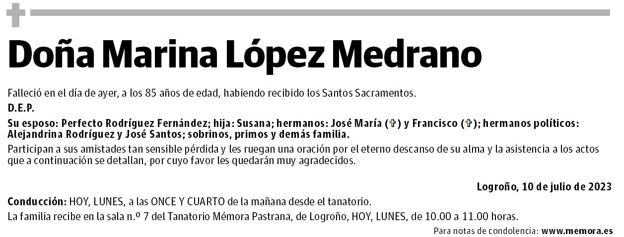 Doña Marina López Medrano