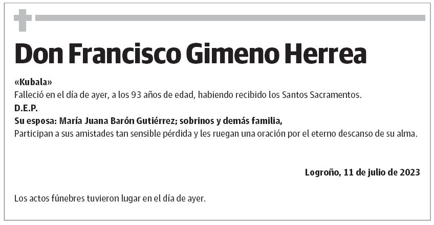 Don Francisco Gimeno Herrea