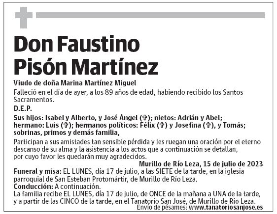 Don Faustino Pisón Martínez