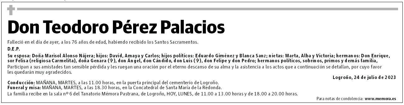 Don Teodoro Pérez Palacios