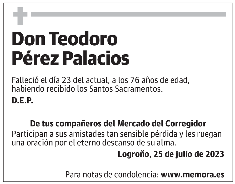 Don Teodoro Pérez Palacios