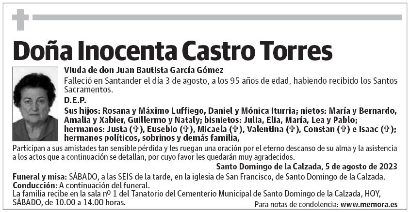 Doña Inocenta Castro Torres