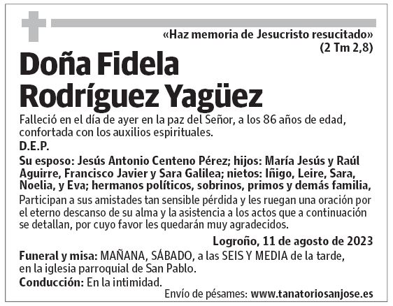 Doña Fidela Rodríguez Yagüez