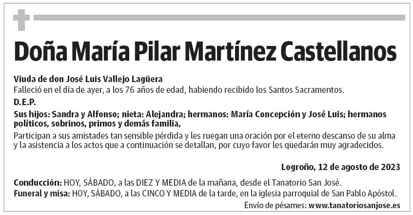 Doña María Pilar Martínez Castellanos