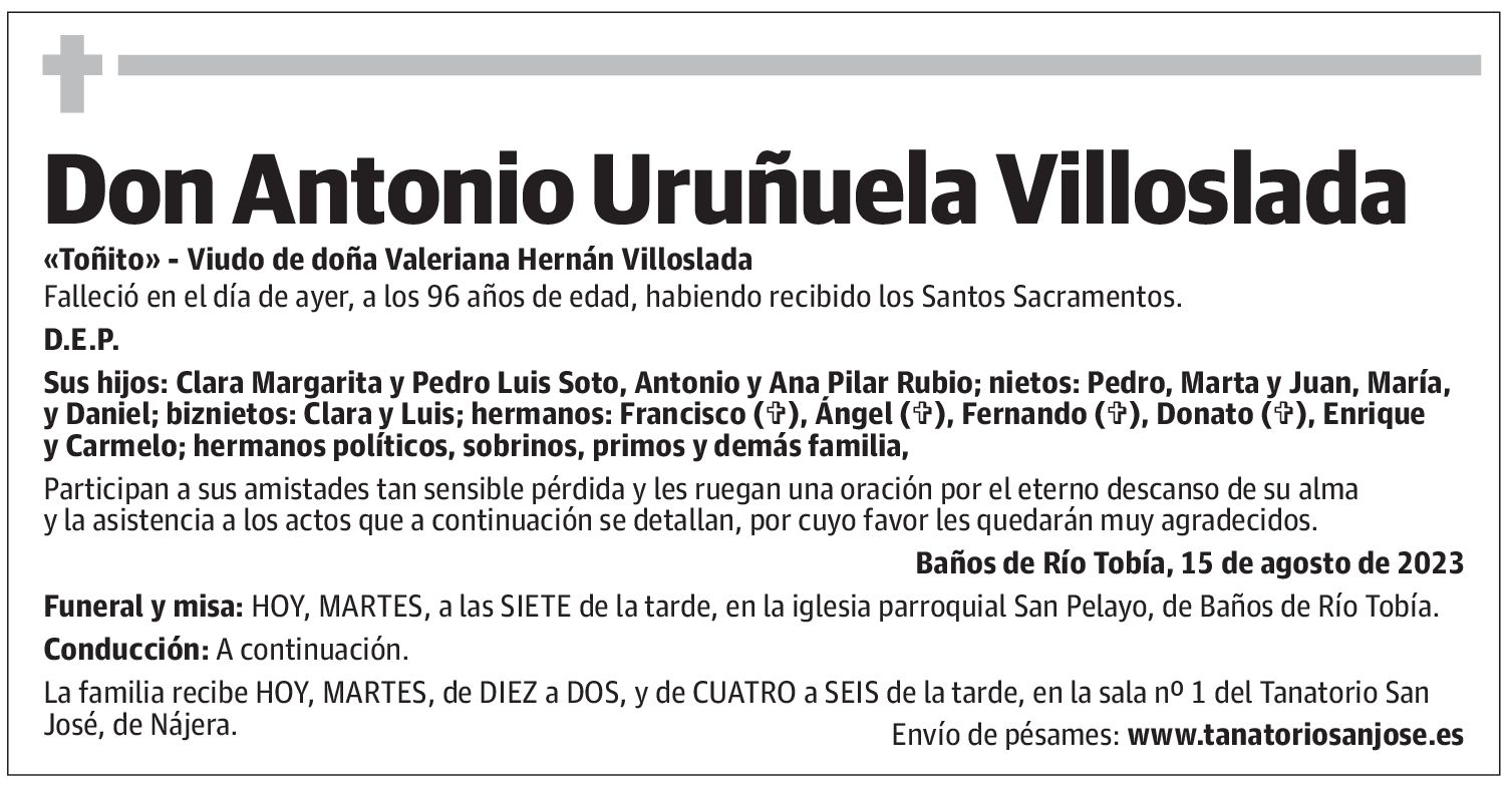 Don Antonio Uruñuela Villoslada