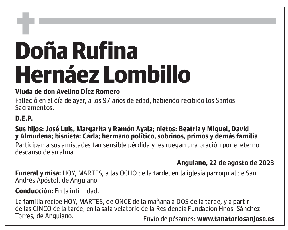 Doña Rufina Hernáez Lombillo