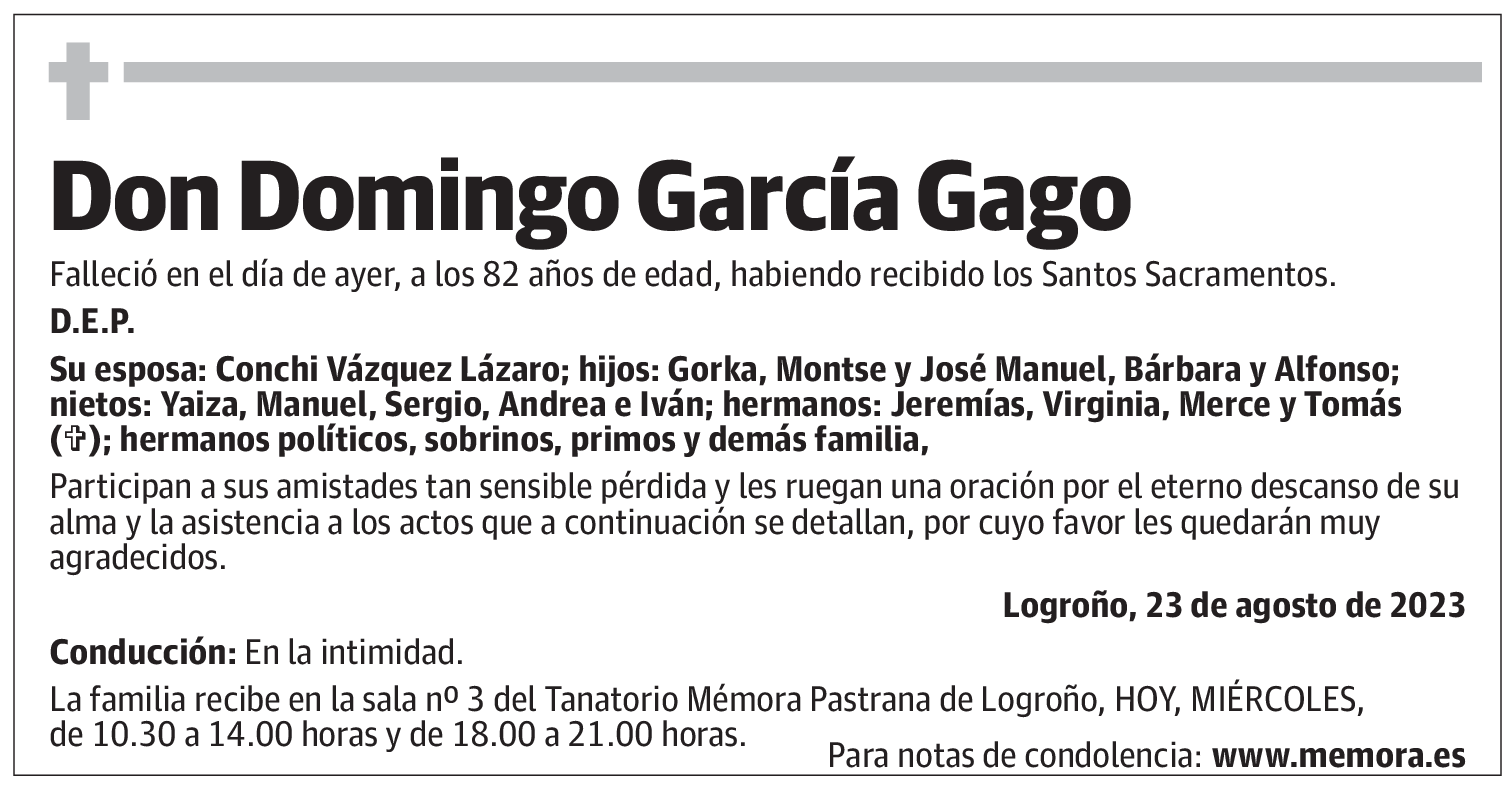 Don Domingo García Gago