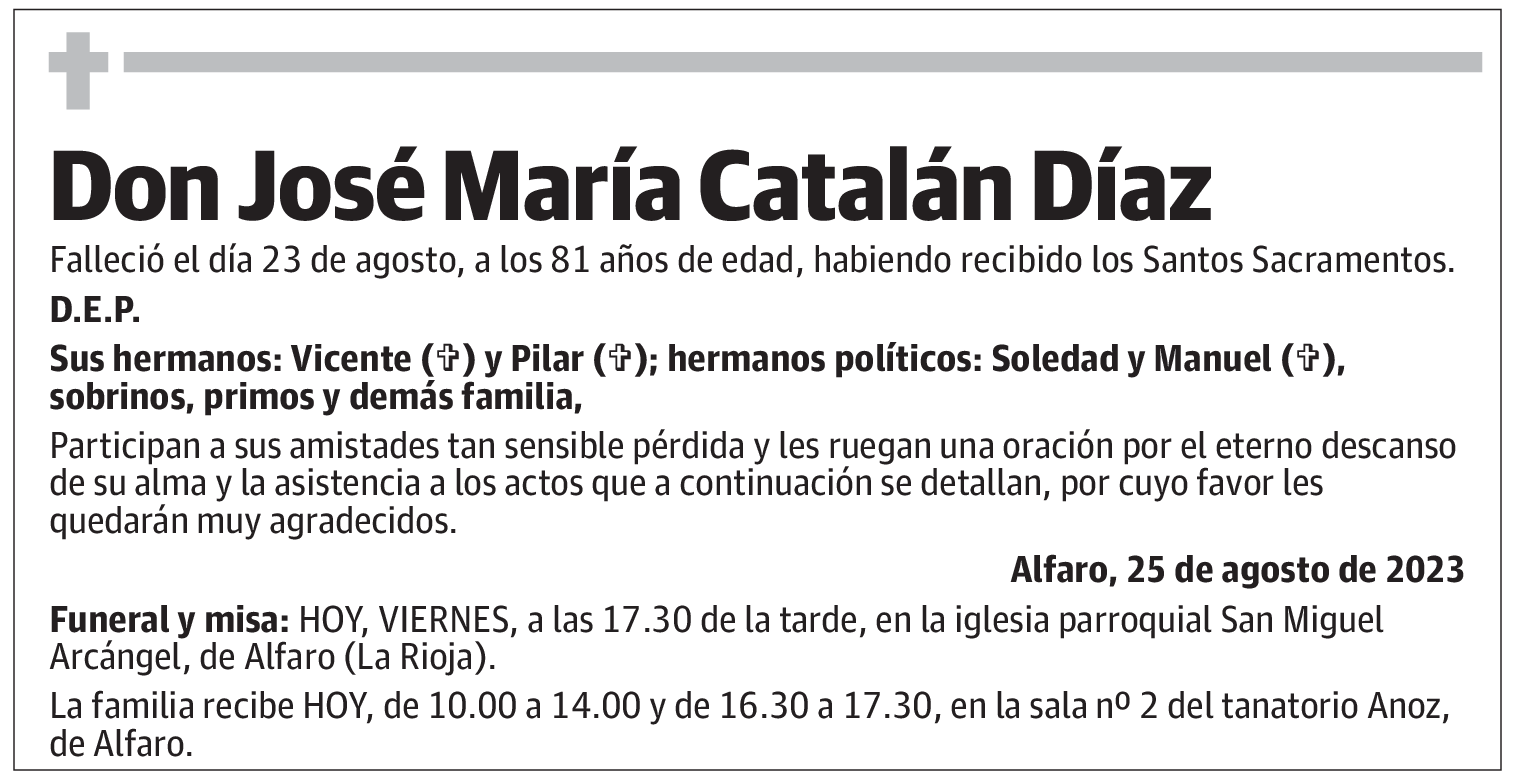 Don José María Catalán Díaz