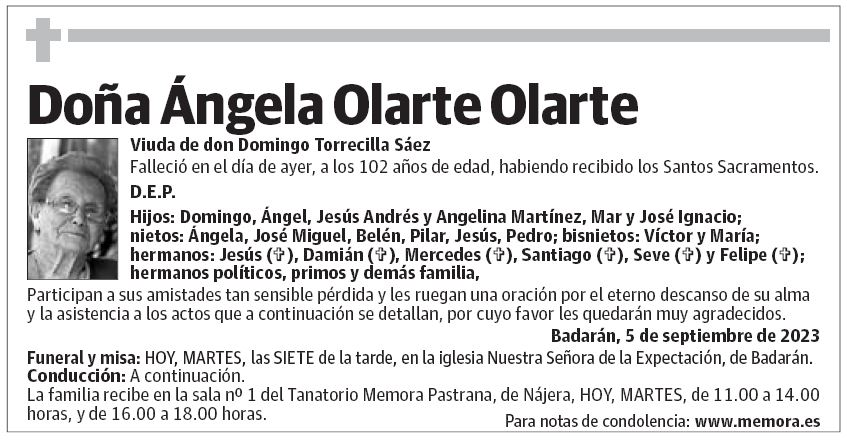 Doña Ángela Olarte Olarte
