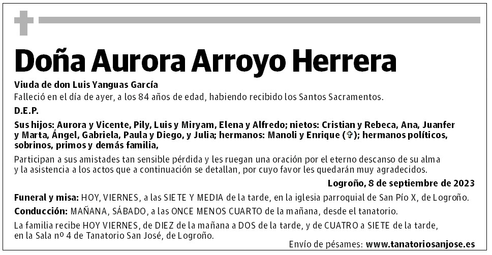 Doña Aurora Arroyo Herrera