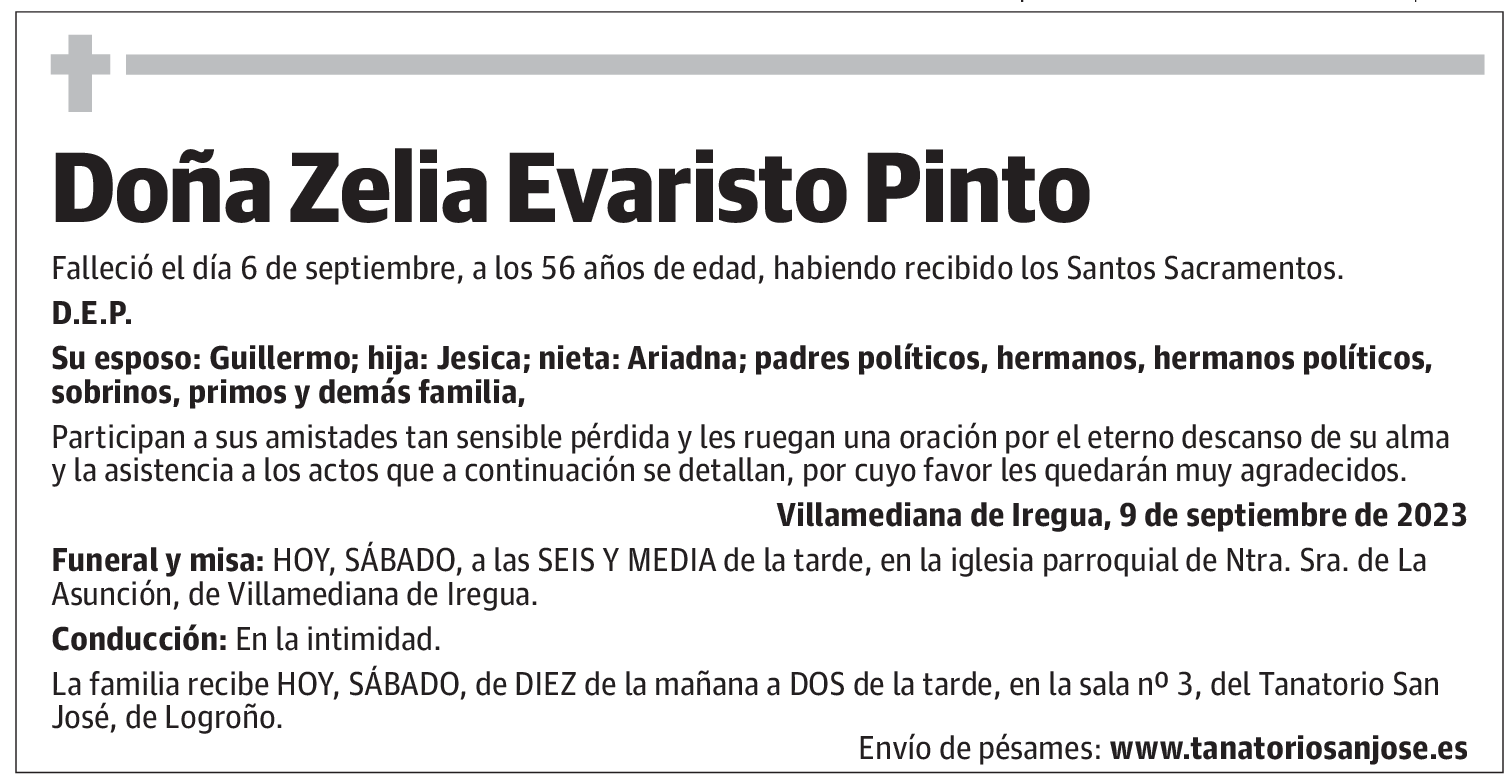 Doña Zelia Evaristo Pinto