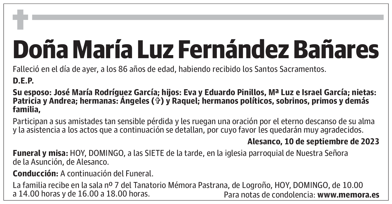 Doña María Luz Fernández Bañares