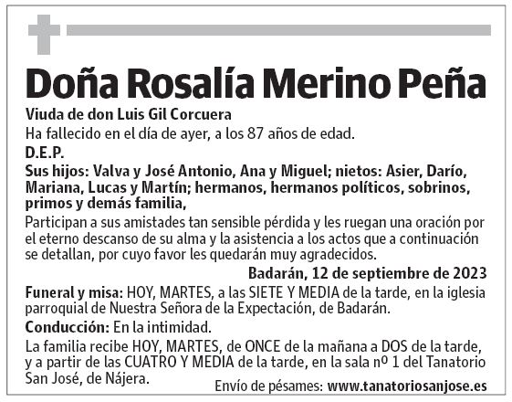 Doña Rosalía Merino Peña
