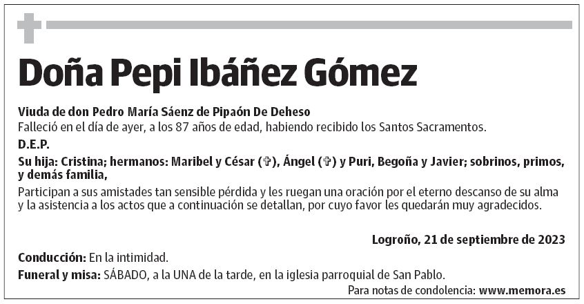 Doña Pepi Ibáñez Gómez