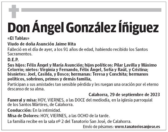 Don Ángel González Íñiguez