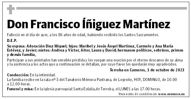 Don Francisco Íñiguez Martínez