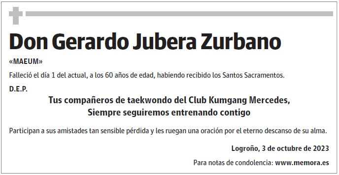 Don Gerardo Jubera Zurbano
