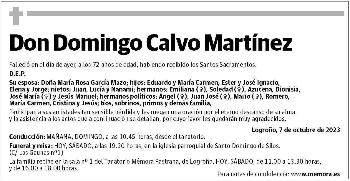 Don Domingo Calvo Martínez