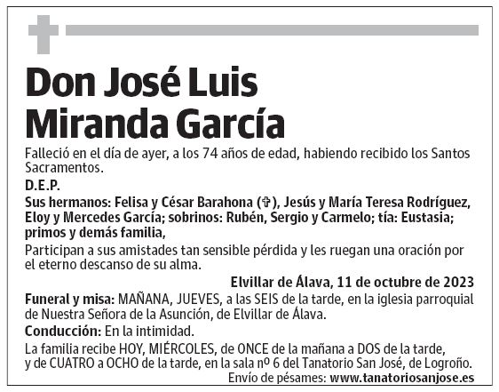 Don José Luis Miranda García