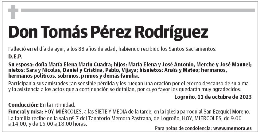 Don Tomás Pérez Rodríguez