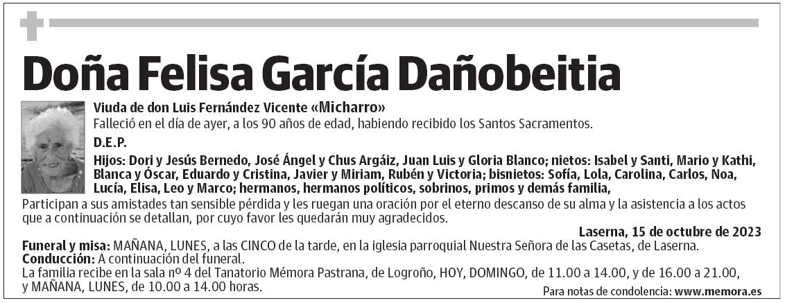 Doña Felisa García Dañobeitia