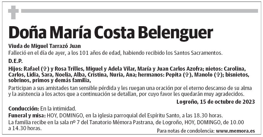 Doña María Costa Belenguer