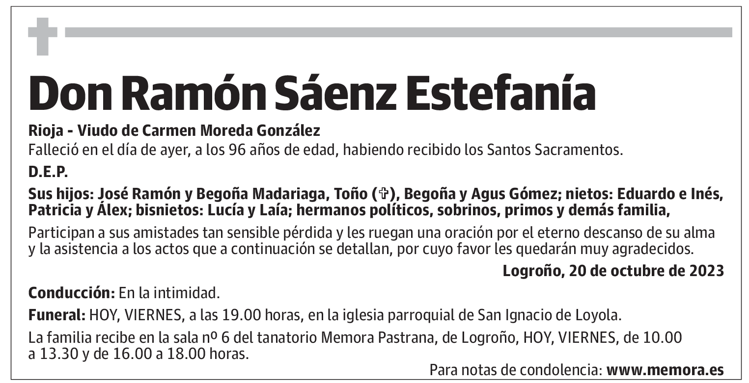 Don Ramón Sáenz Estefanía