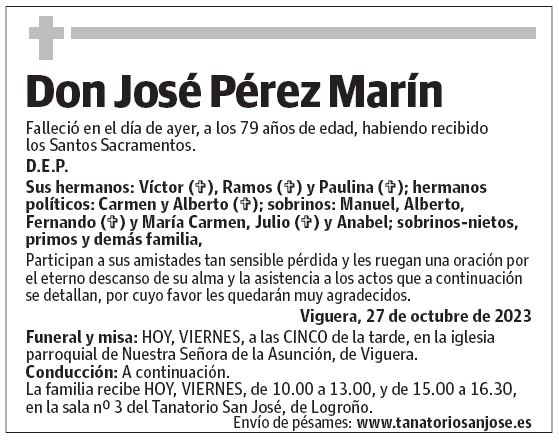 Don José Pérez Marín