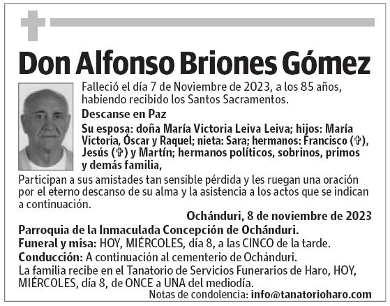 Don Alfonso Briones Gómez