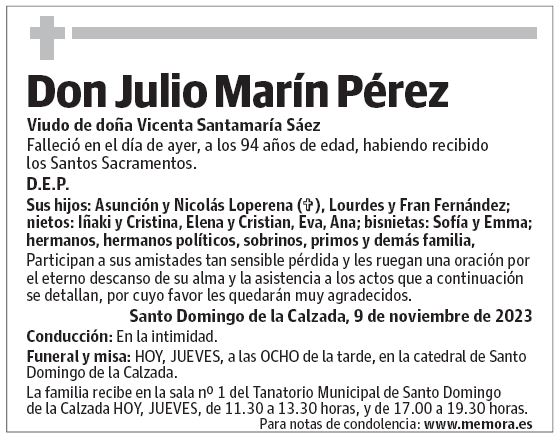 Don Julio Marín Pérez