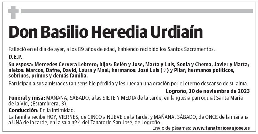 Don Basilio Heredia Urdiaín
