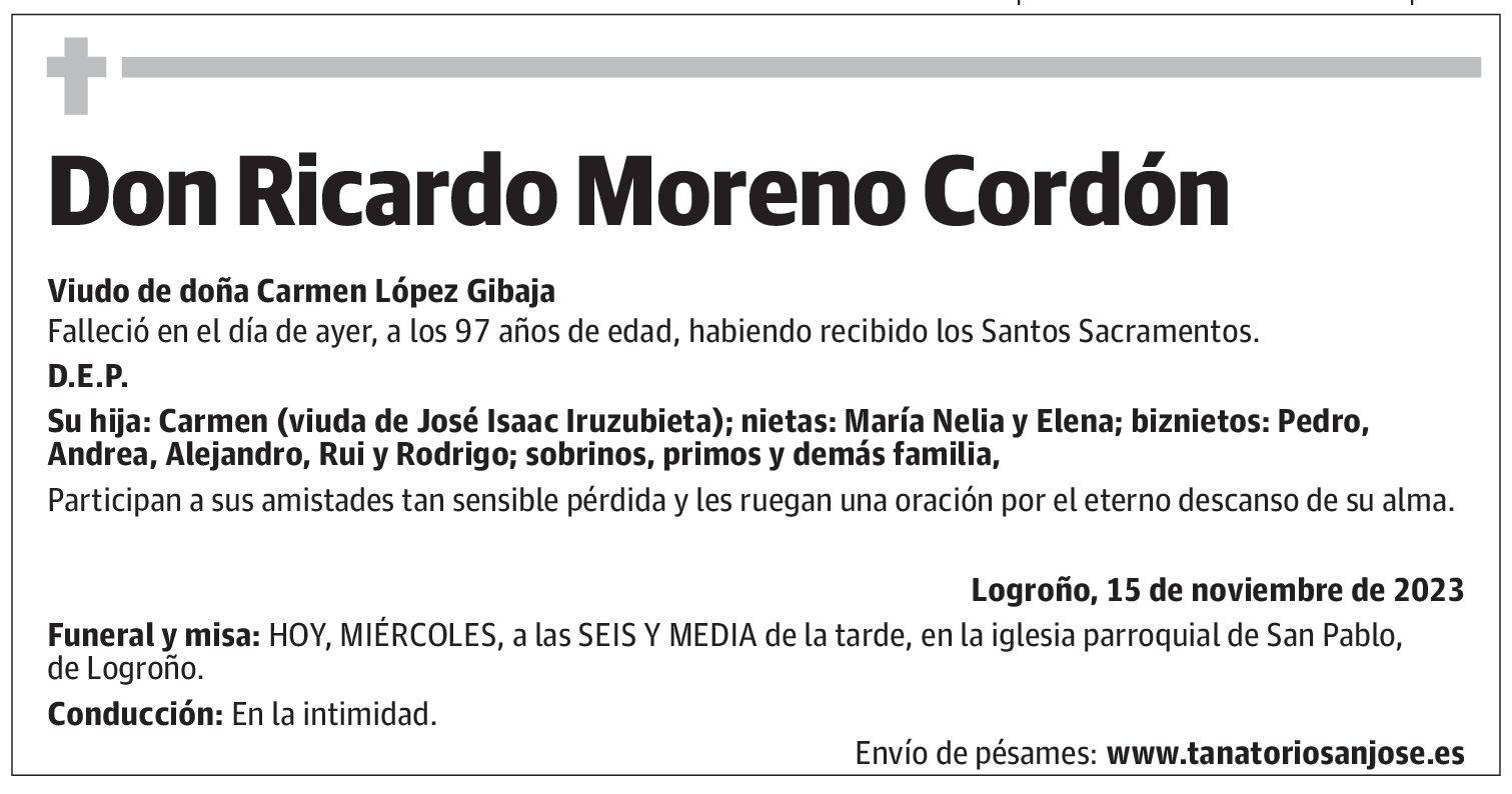 Don Ricardo Moreno Cordón