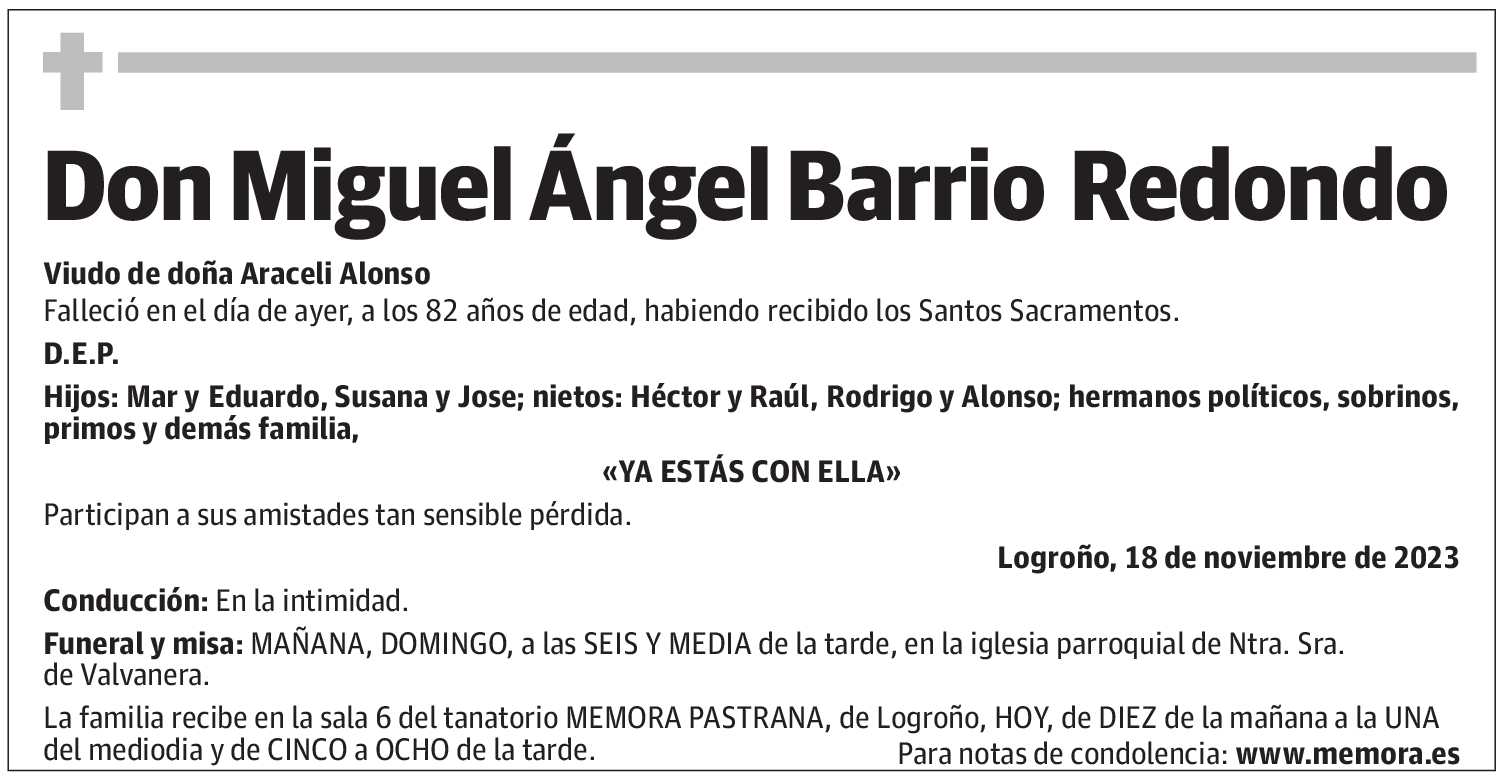 Don Miguel Ángel Barrio Redondo