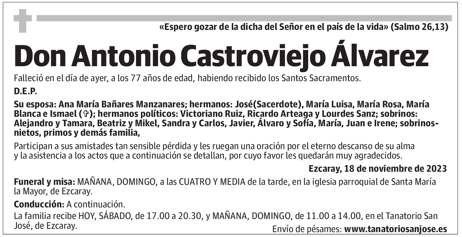 Don Antonio Castroviejo Álvarez