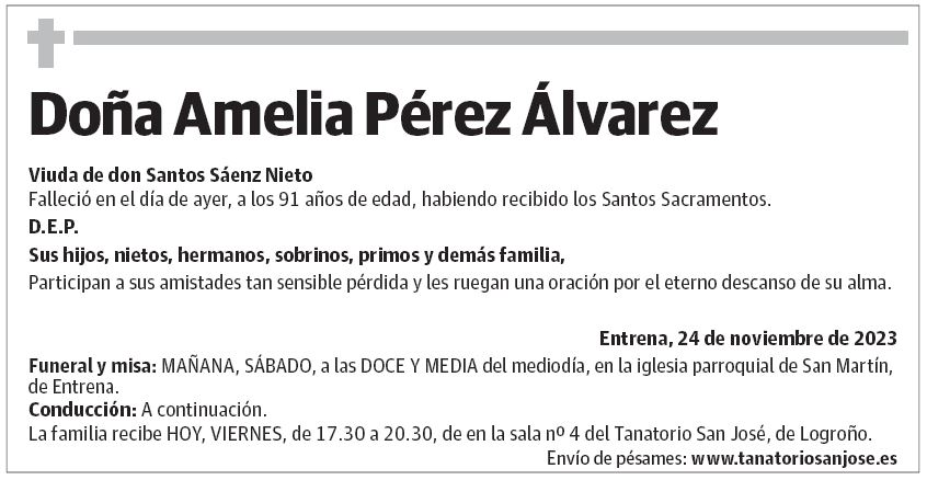 Doña Amelia Pérez Álvarez