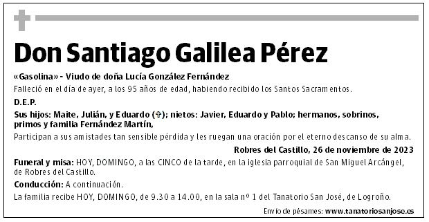 Don Santiago Galilea Pérez