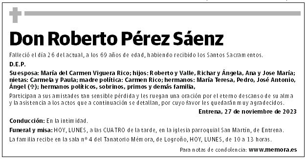 Don Roberto Pérez Sáenz
