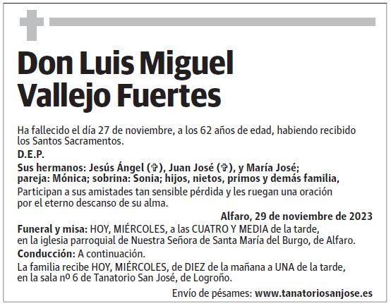 Don Luis Miguel Vallejo Fuertes