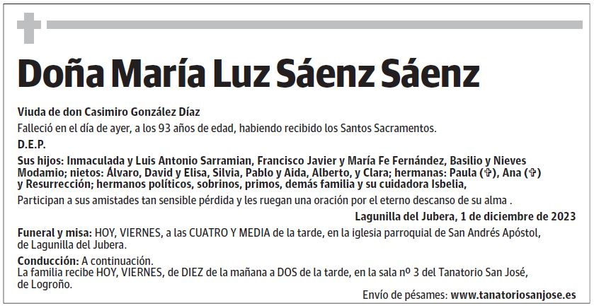 Doña María Luz Sáenz Sáenz