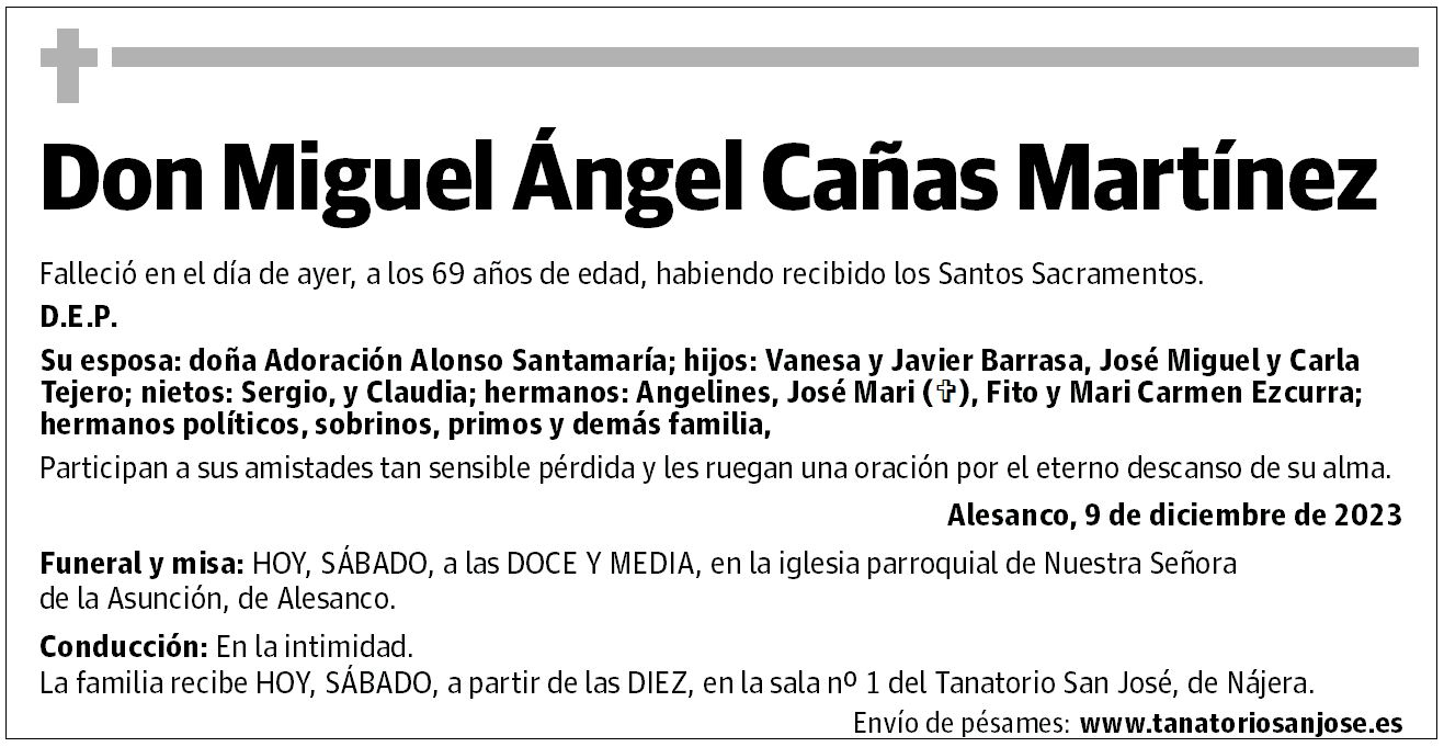 Don Miguel Ángel Cañas Martínez