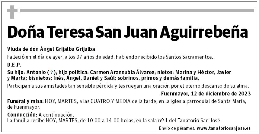 Doña Teresa San Juan Aguirrebeña